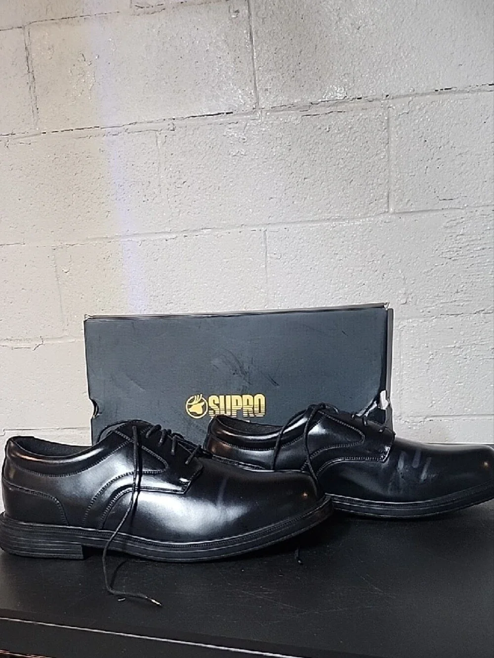 Deer Stags Black Lace-Up Oxford Dress Shoes